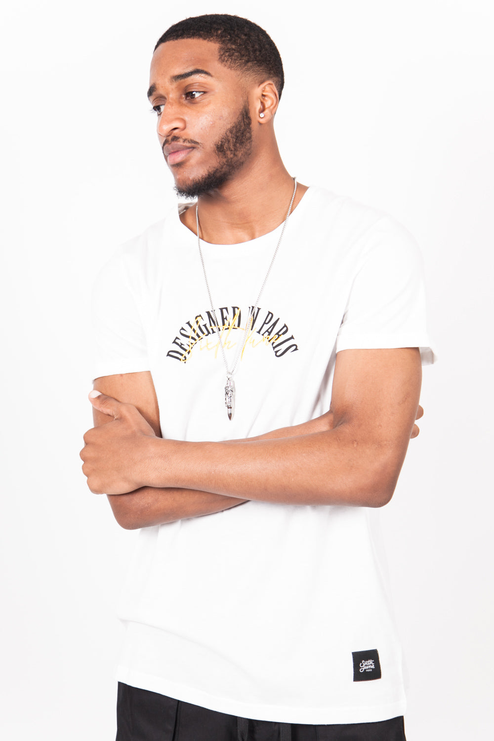 Sixth June - T-shirt "designed in Paris" blanc