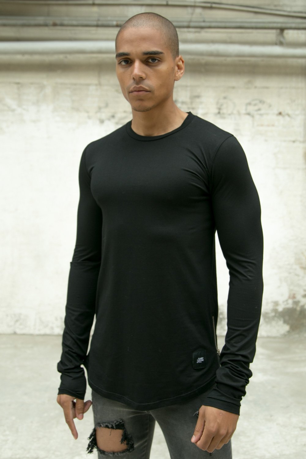 Skinny Zips T-Shirt Black