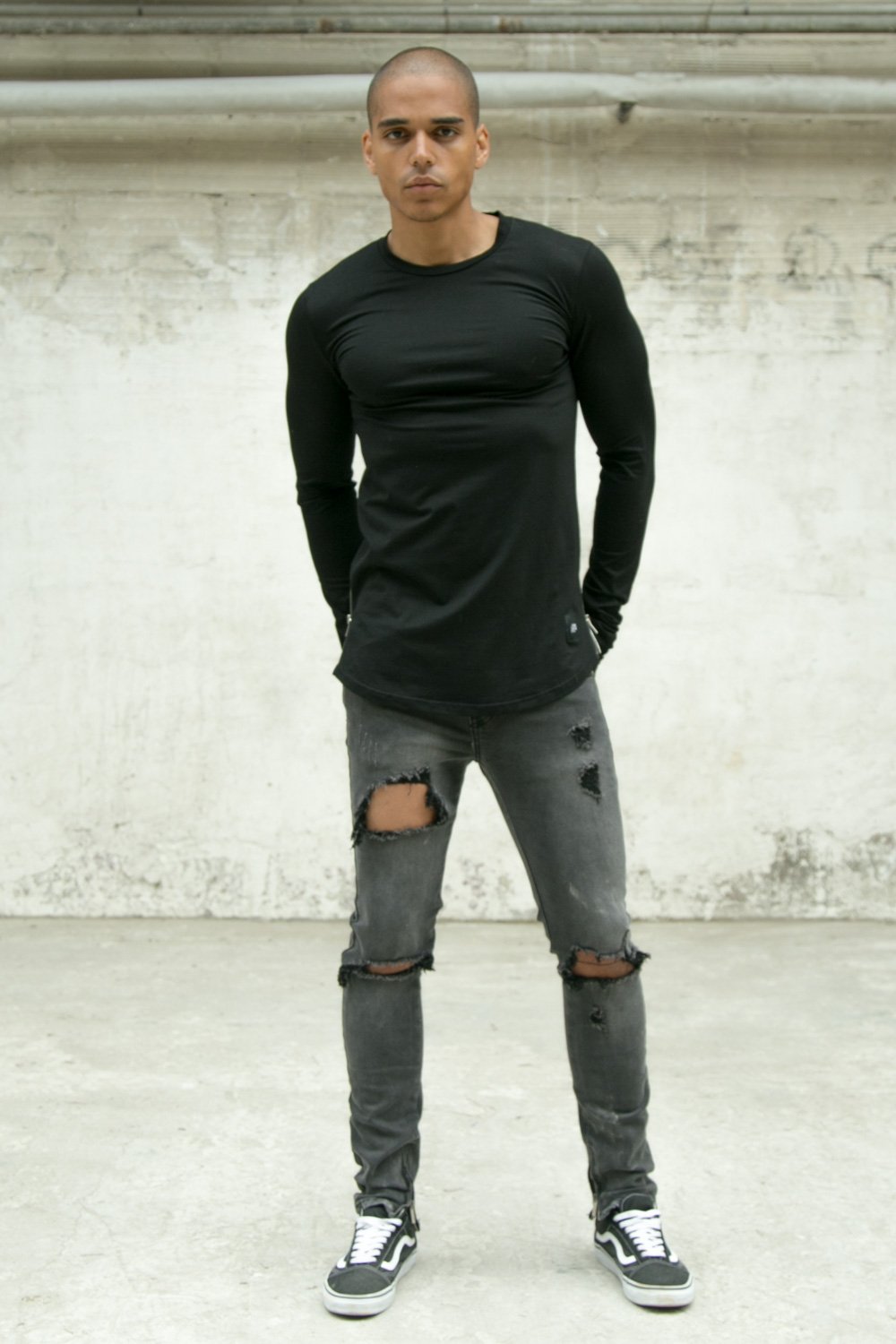 Skinny Zips T-Shirt Black