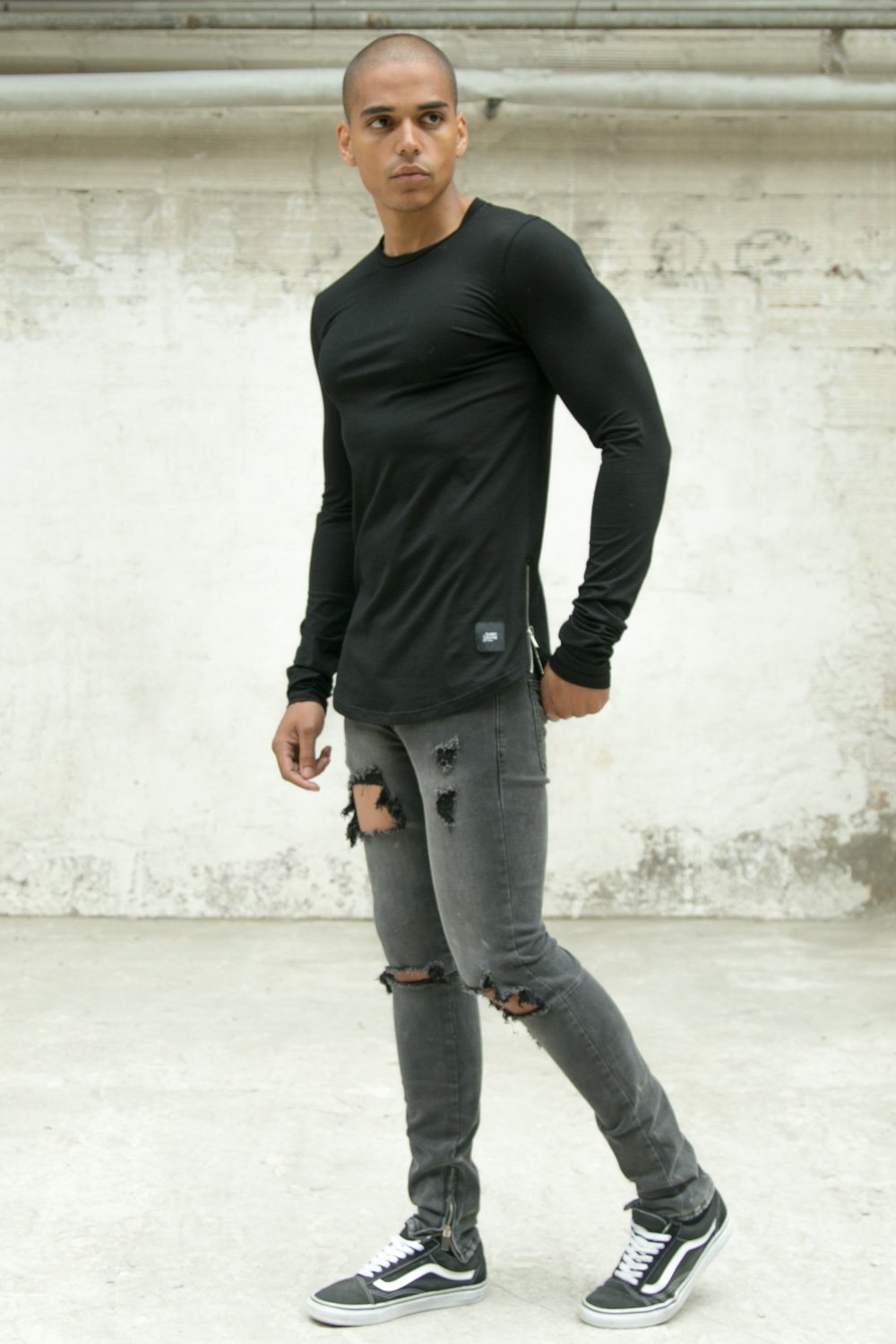 Skinny Zips T-Shirt Black