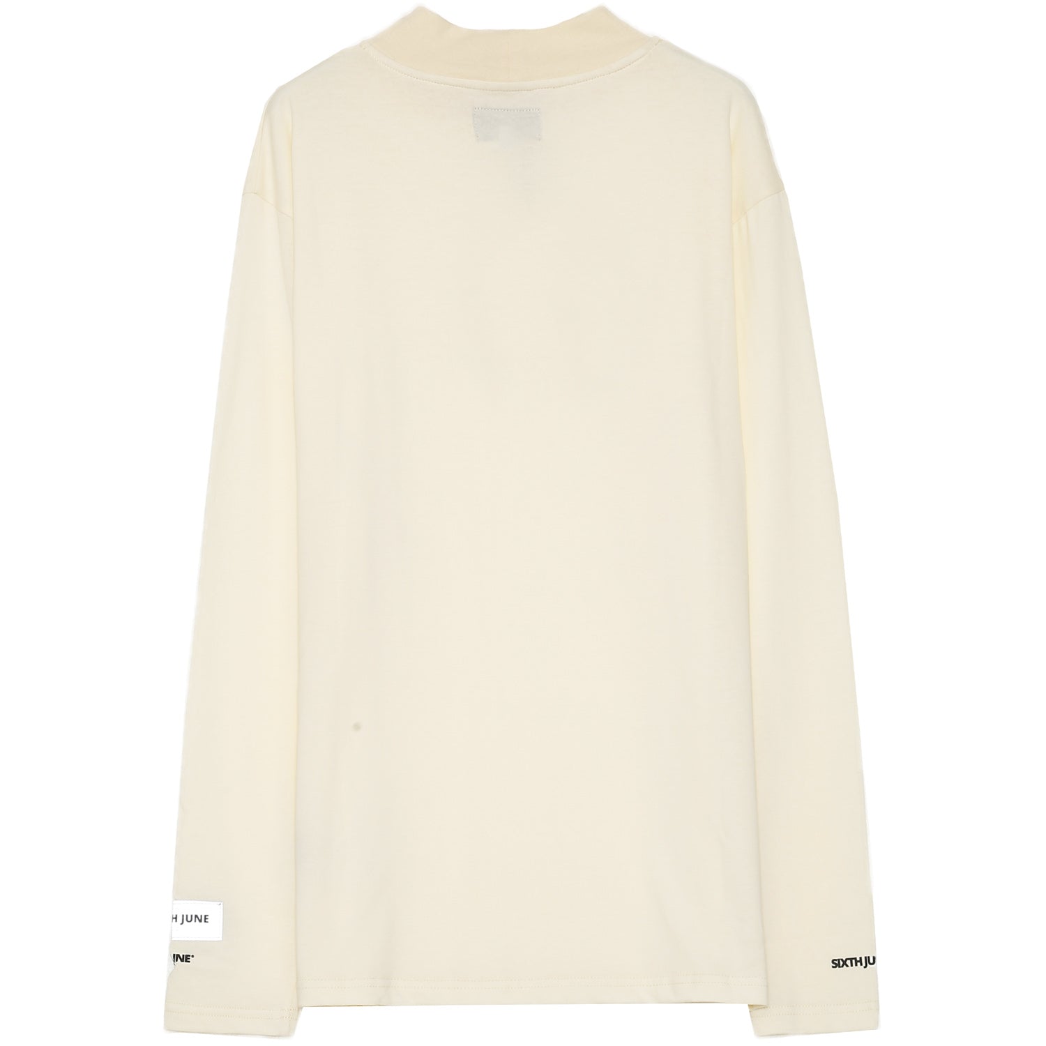 Sixth June - T-shirt col cheminée logo blanc cassé
