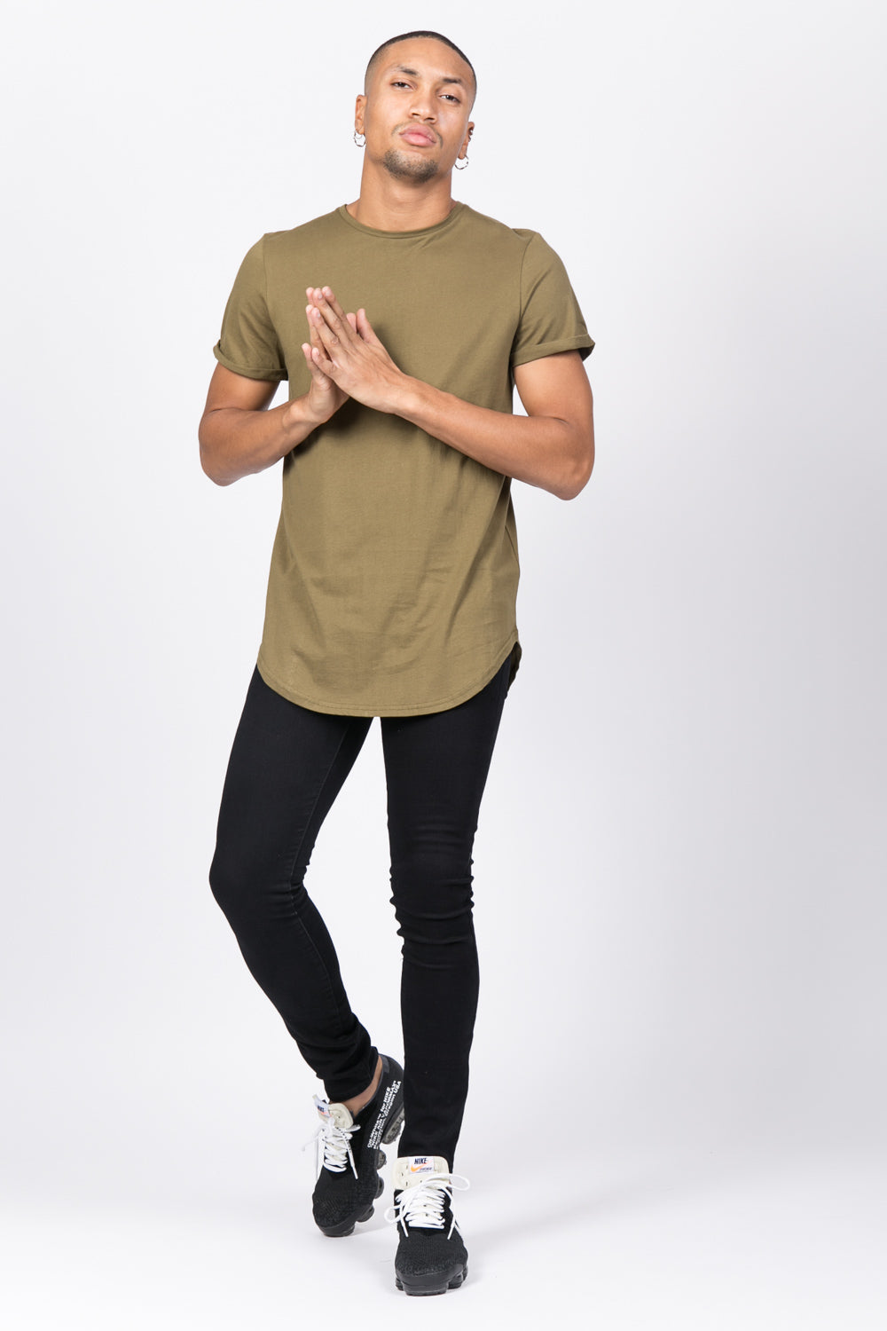 Sixth June - T-shirt oversize zip kaki 1146C