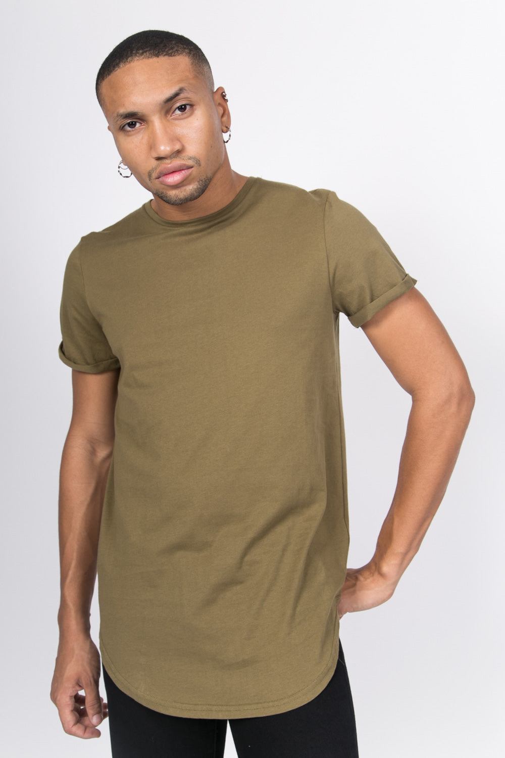 Sixth June - T-shirt oversize zip kaki 1146C