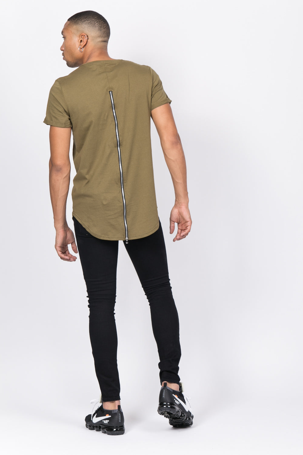 Sixth June - T-shirt oversize zip kaki 1146C