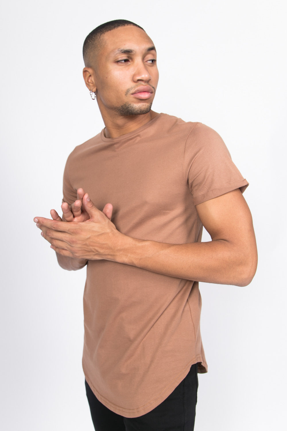 Sixth June - T-shirt oversize zip beige foncé 1146C