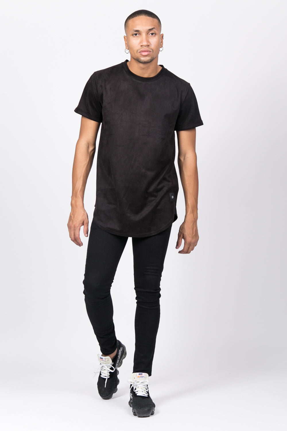 Sixth June - T-shirt suédine oversize noir 1925V