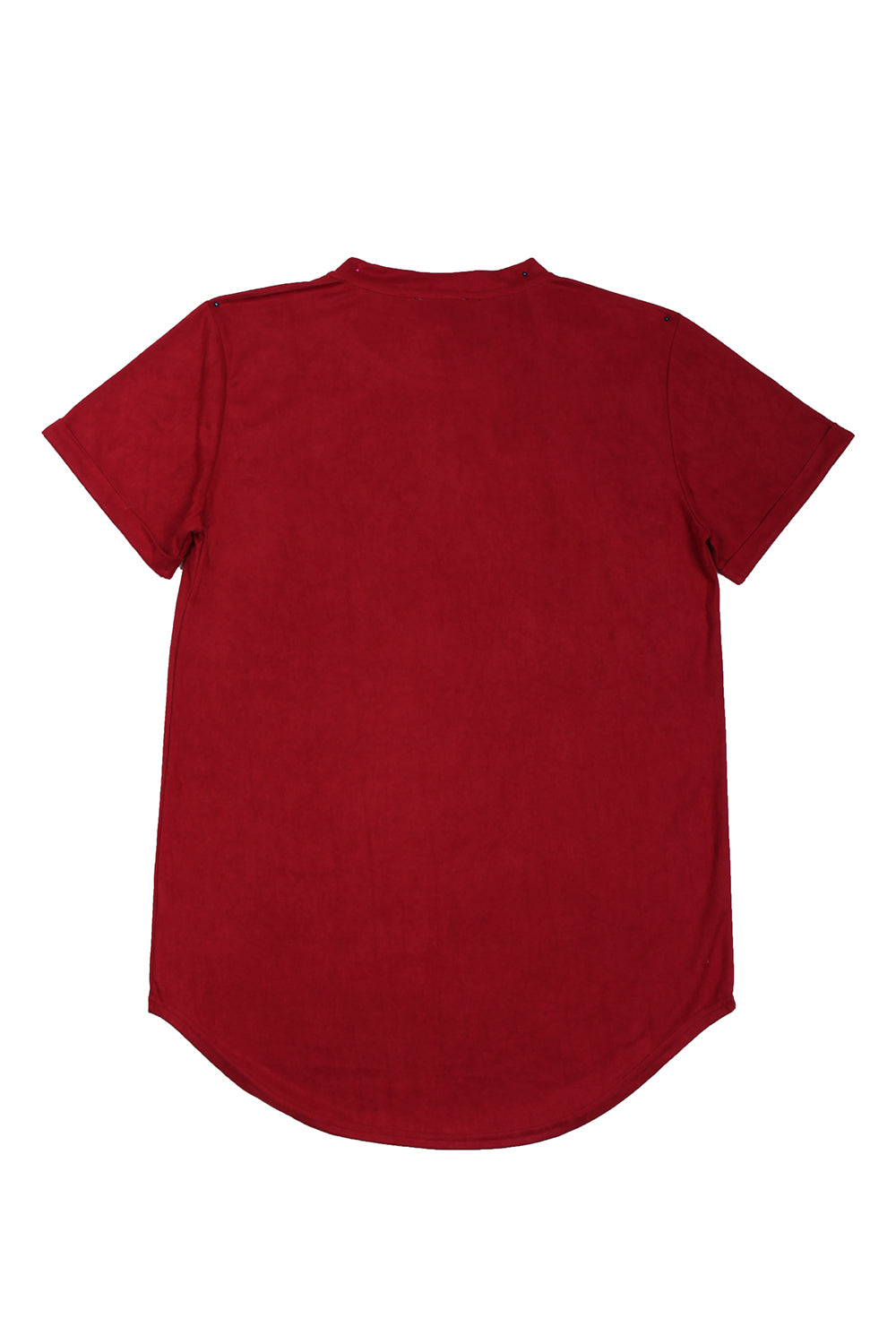 Sixth June - T-shirt suédine oversize bordeaux 1925V