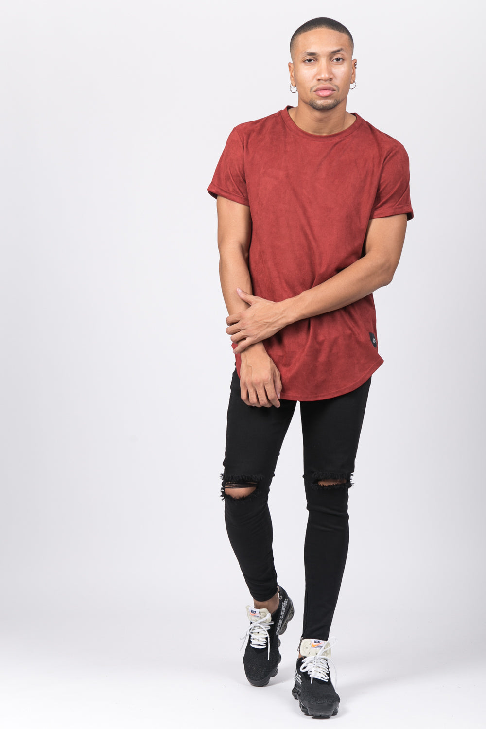 Sixth June - T-shirt suédine oversize marsala M1925VTS