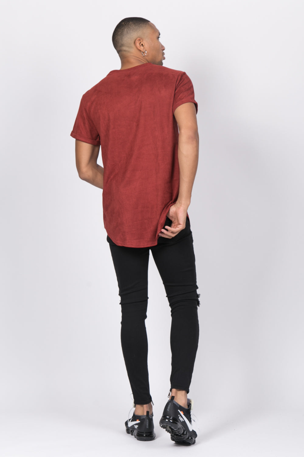 Sixth June - T-shirt suédine oversize marsala M1925VTS