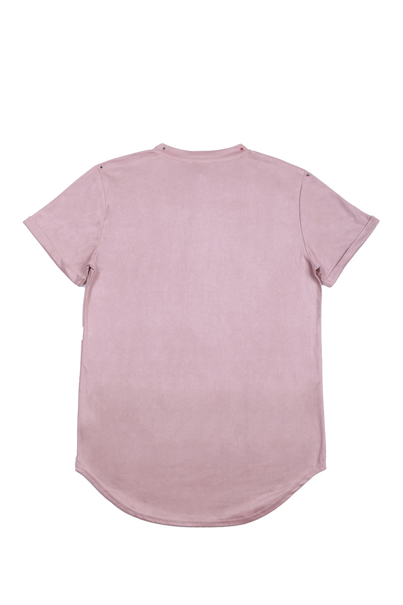 Sixth June - T-shirt suédine oversize rose 1925V