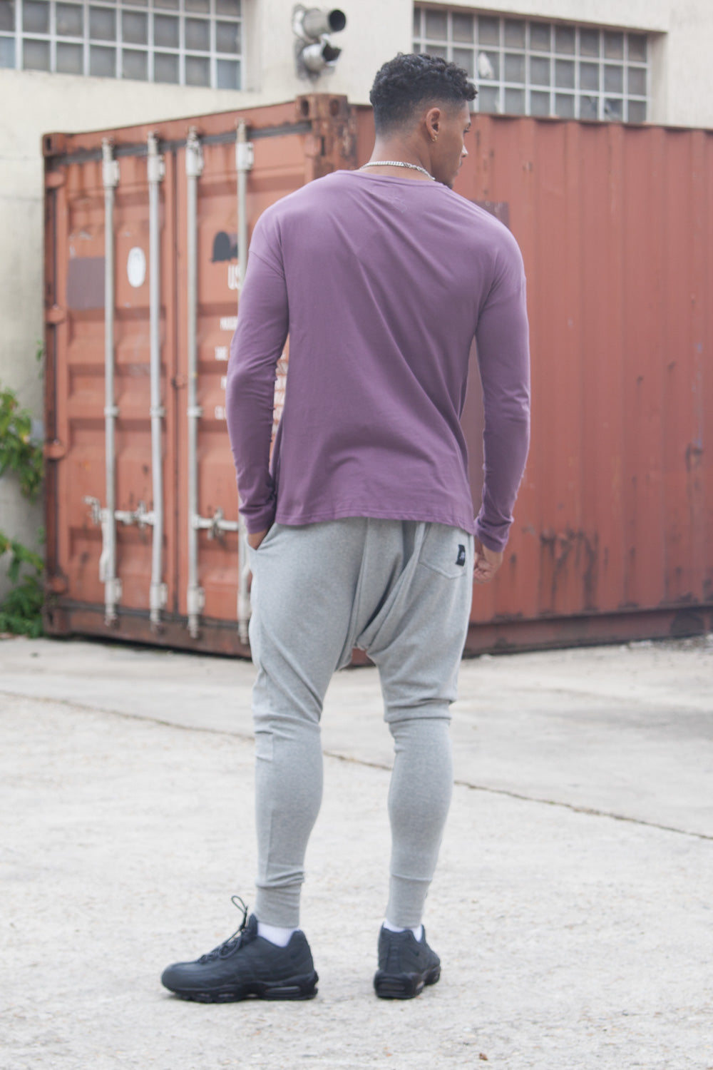 Sixth June - T- shirt manches longues épaules tombantes violet