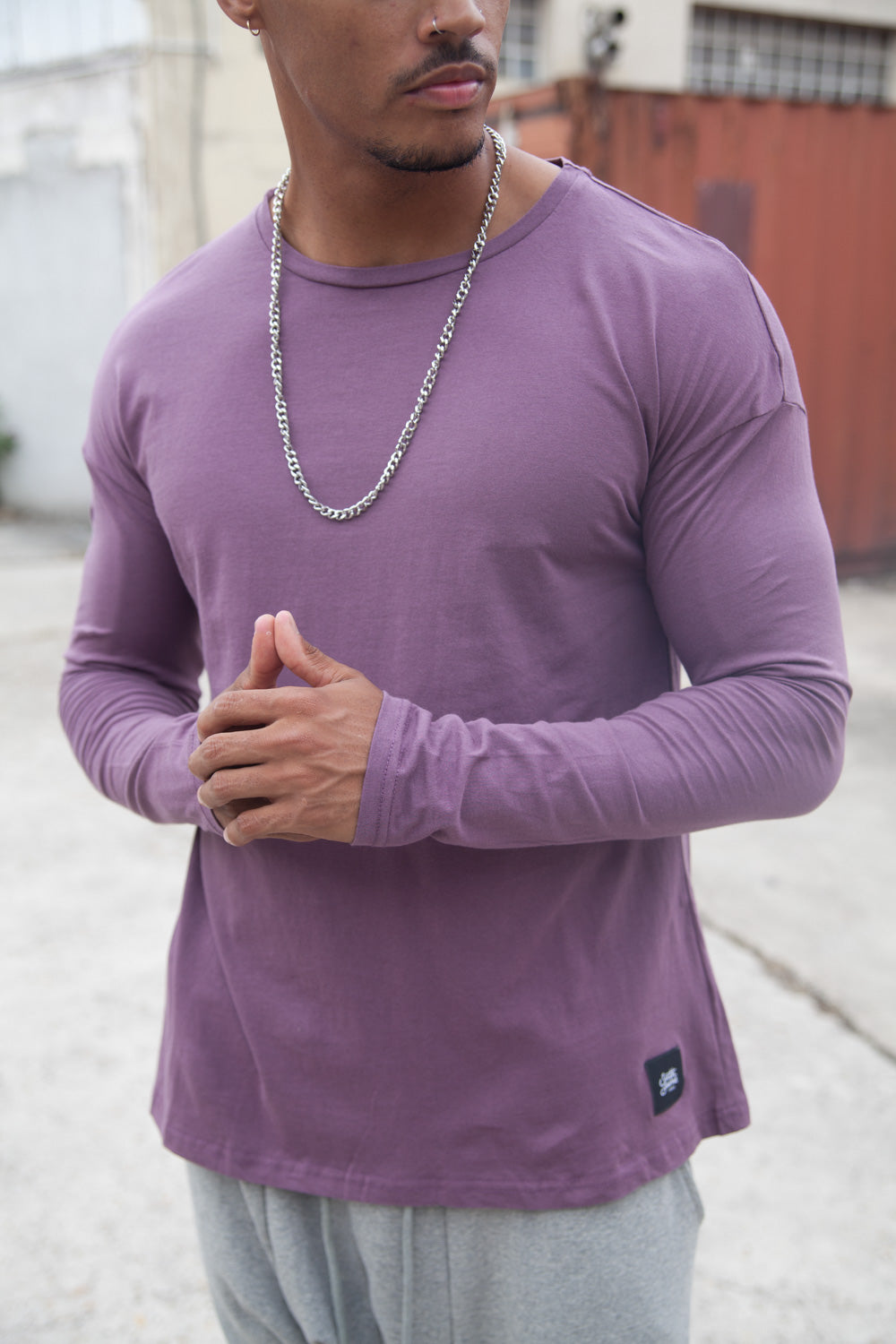 Sixth June - T- shirt manches longues épaules tombantes violet