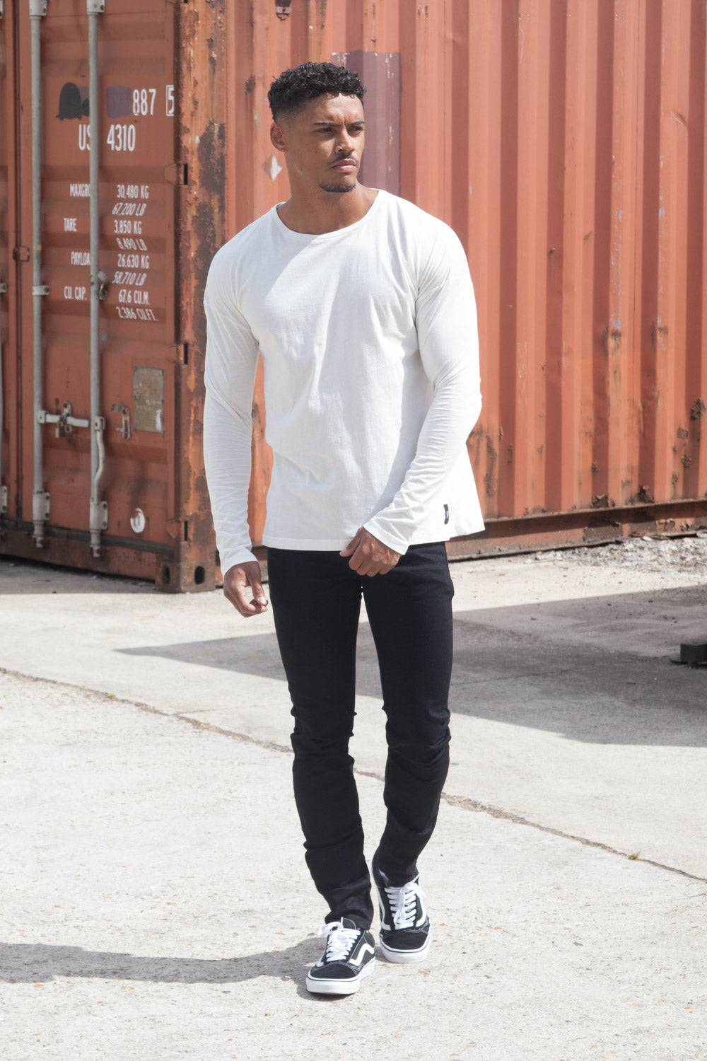 Sixth June - T- shirt manches longues épaules tombantes blanc