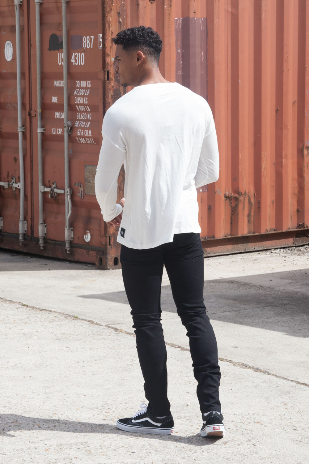 Sixth June - T- shirt manches longues épaules tombantes blanc