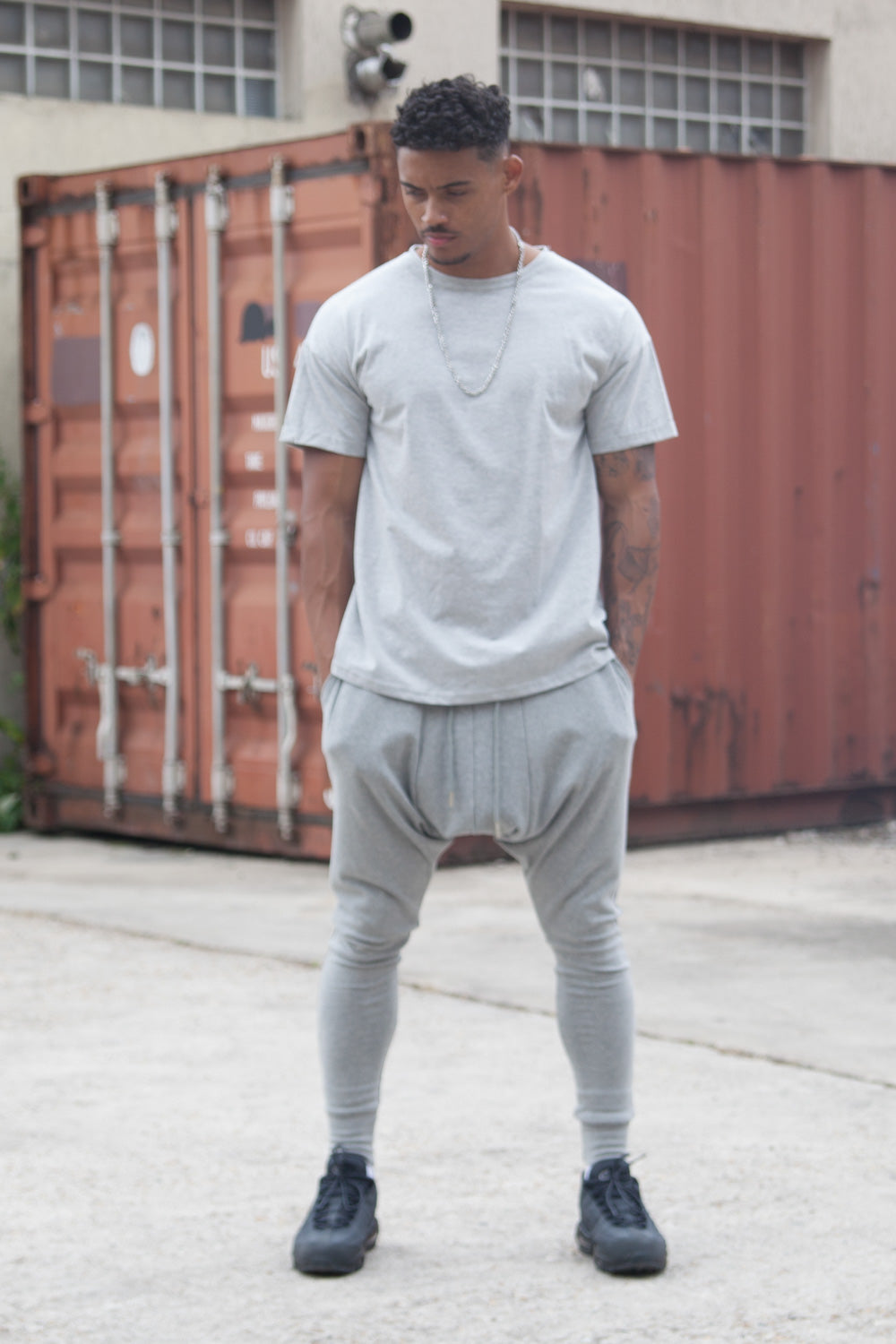 Sixth June - T-shirt épaules tombantes gris clair