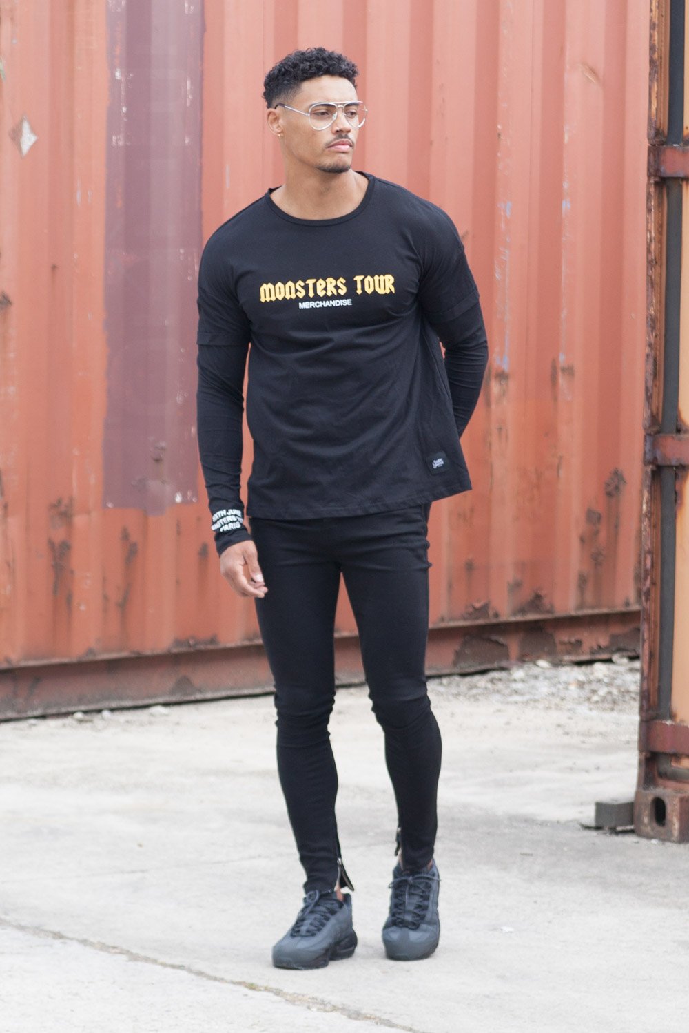 Monsters Tour T-Shirt Long Sleeves Black