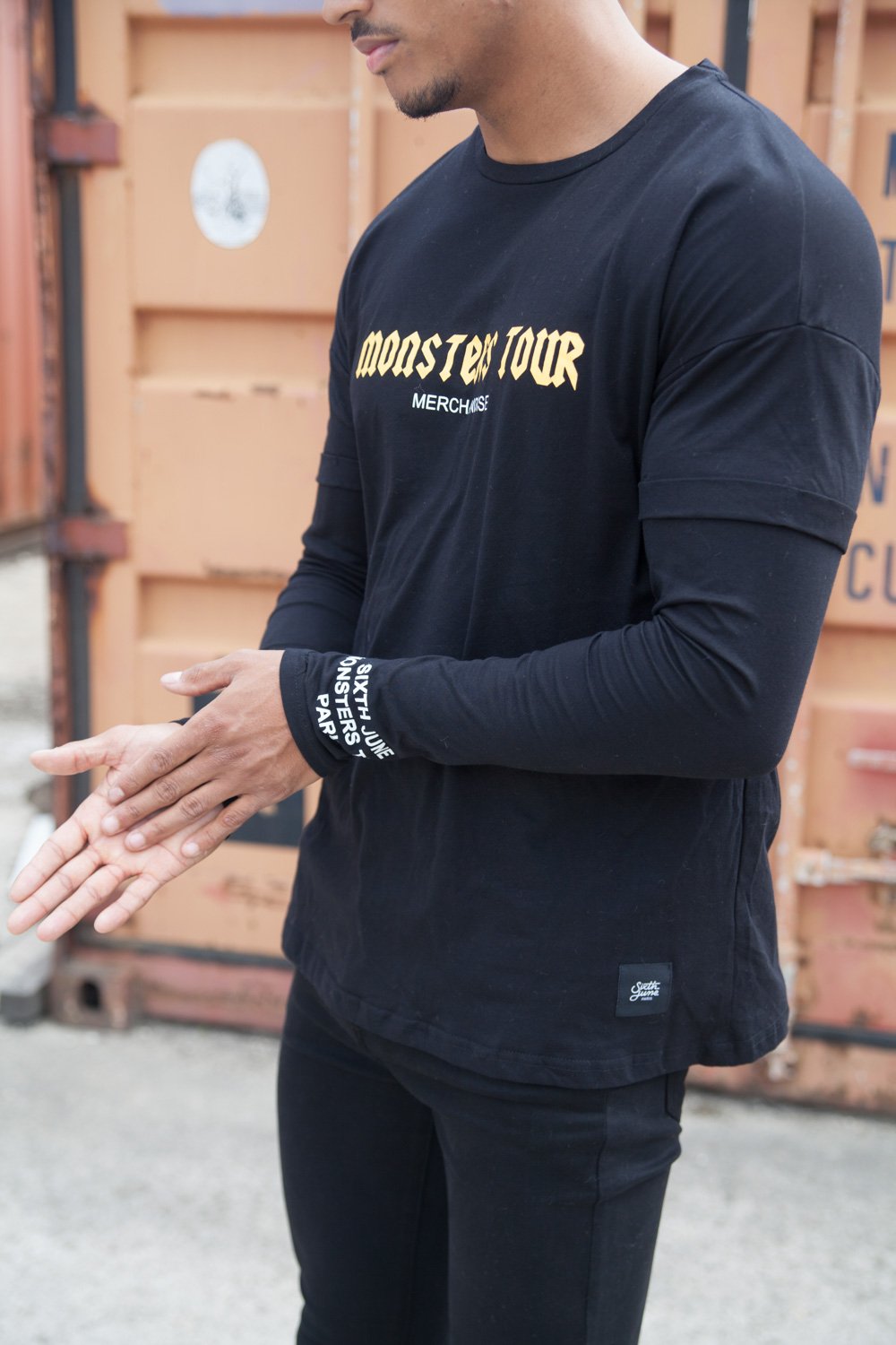 Monsters Tour T-Shirt Long Sleeves Black