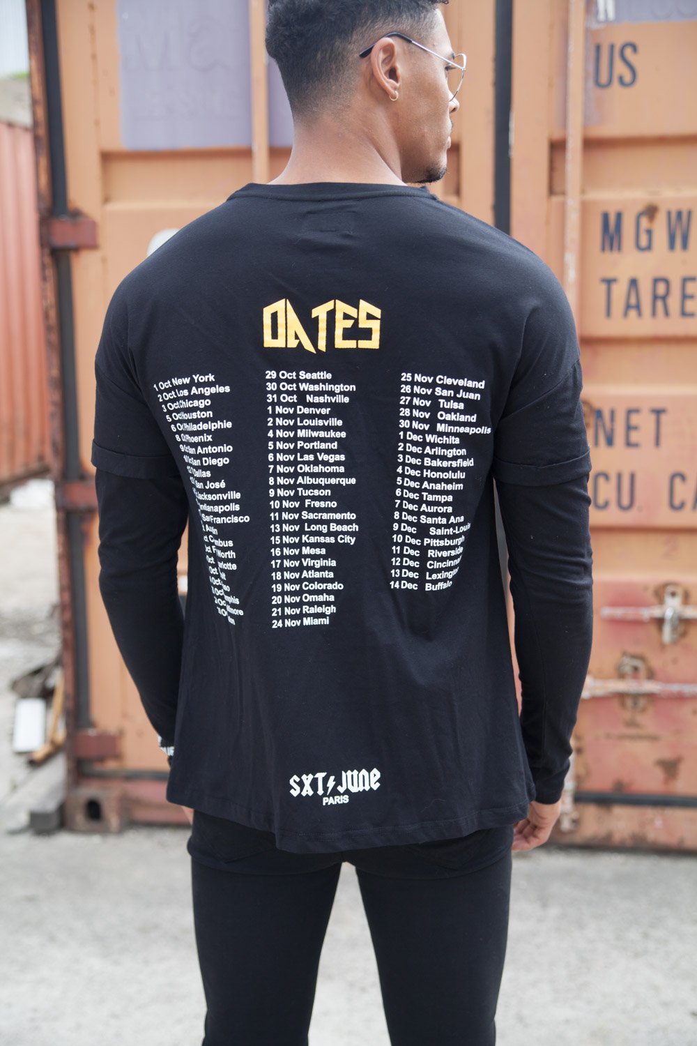 Monsters Tour T-Shirt Long Sleeves Black