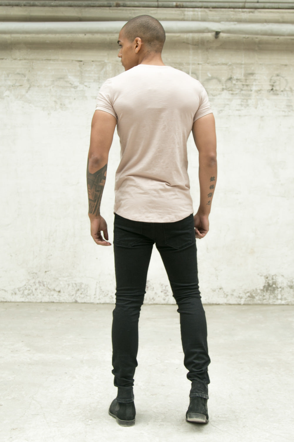 Sixth June - T-shirt moulant logo rose clair