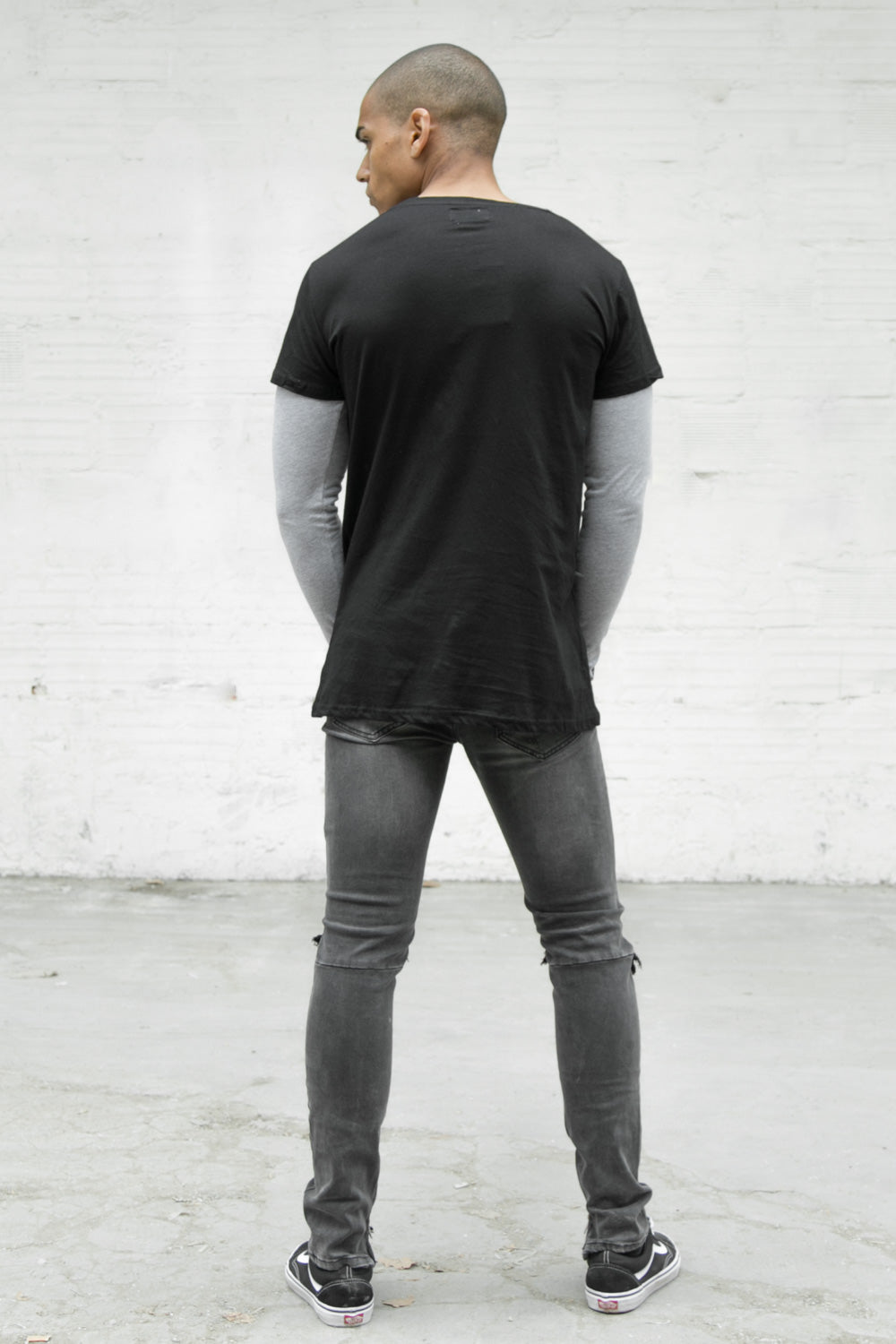 Sixth June - T-shirt doubles manches gothique noir