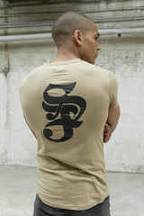 Sixth June - T-shirt moulant logo gothique beige