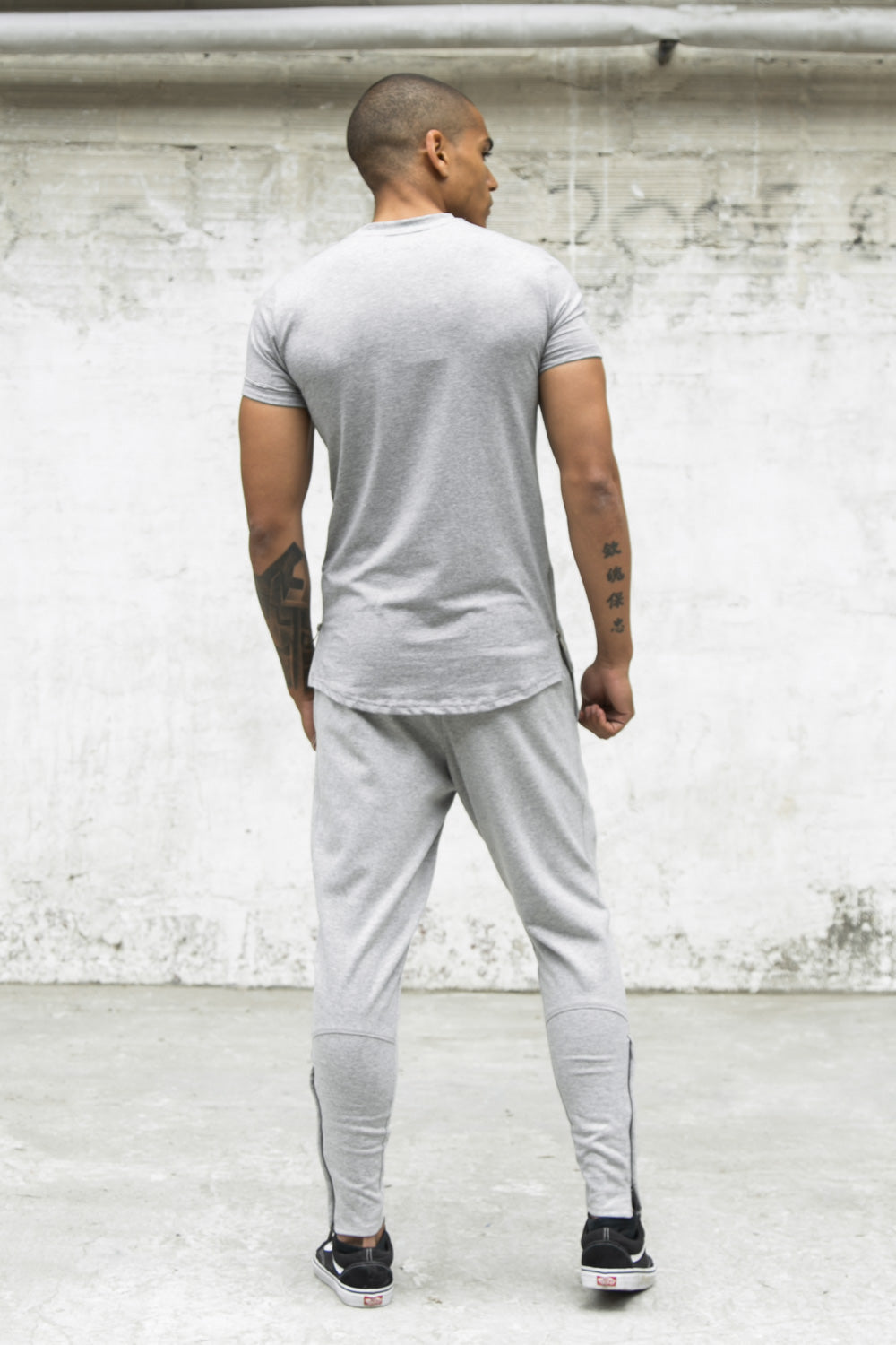 Sixth June - T-shirt zips côtés gris clair