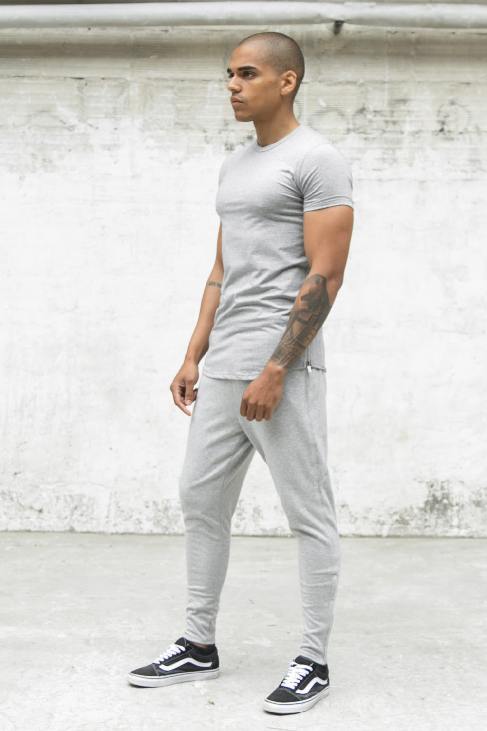 Sixth June - T-shirt zips côtés gris clair