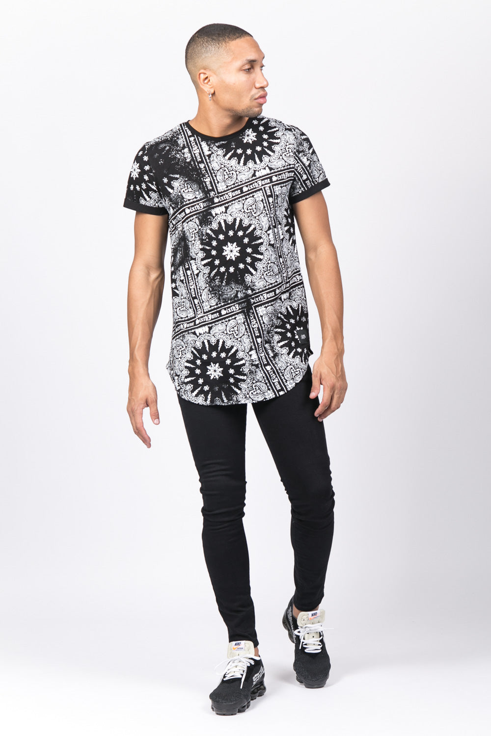 Sixth June - T-shirt all over bandana noir