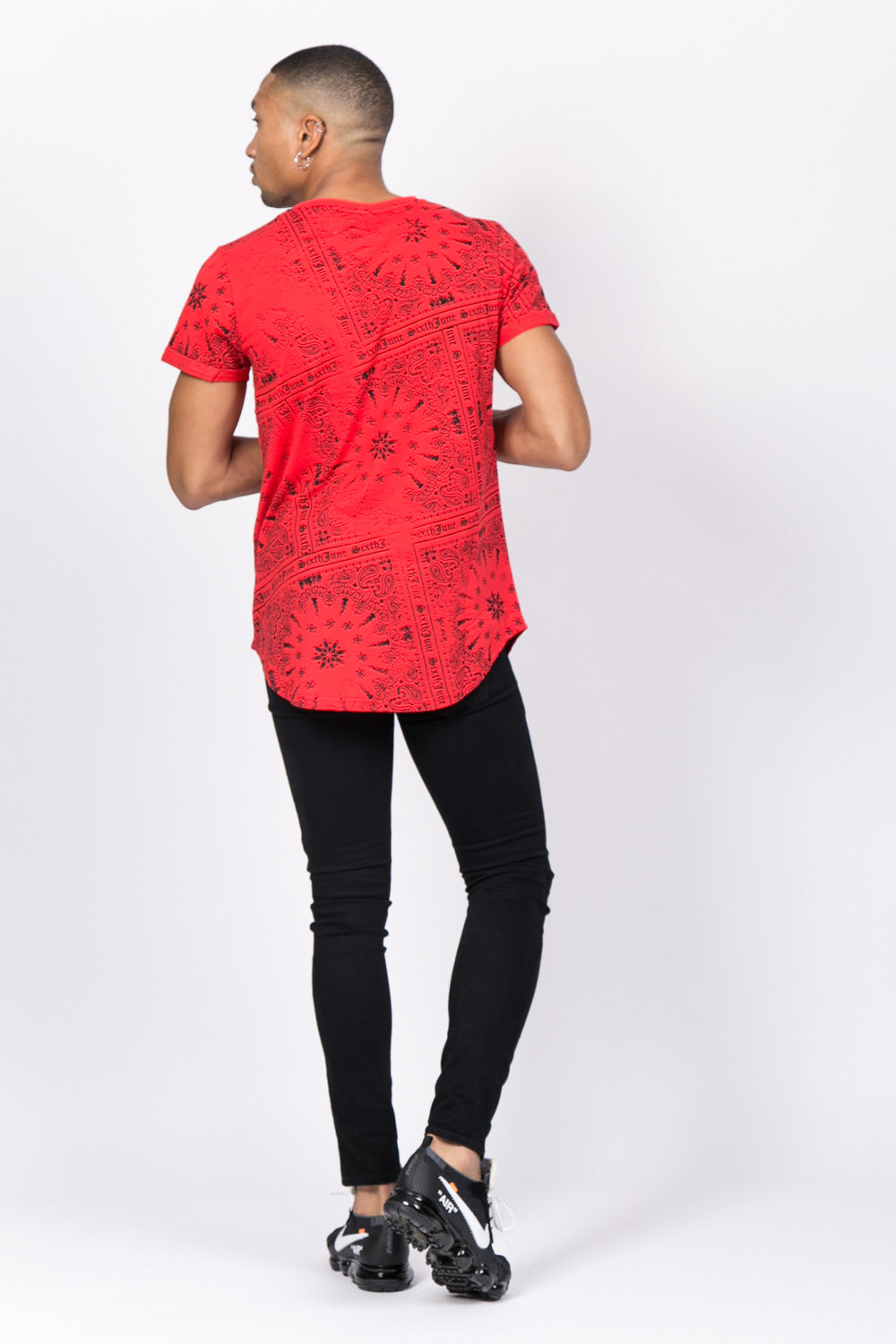 Sixth June - T-shirt all over bandana rouge