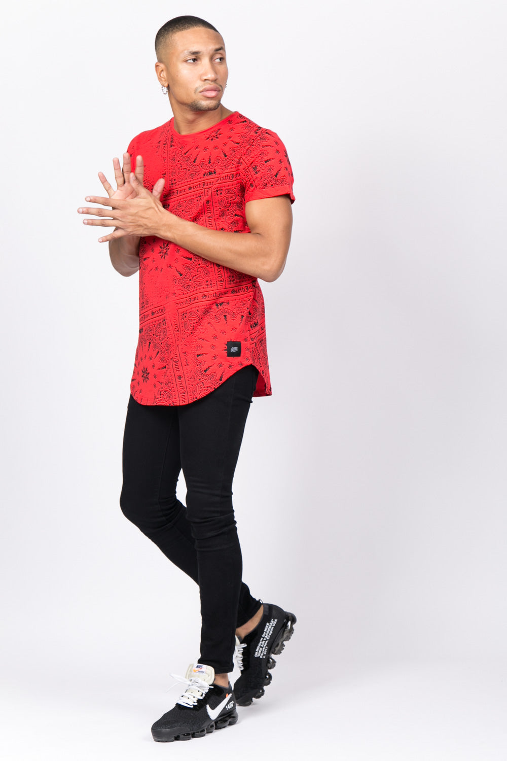 Sixth June - T-shirt all over bandana rouge