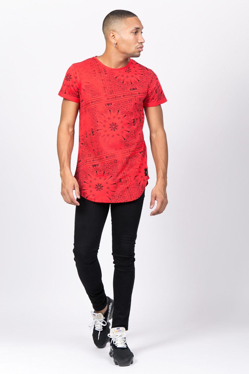 Sixth June - T-shirt all over bandana rouge