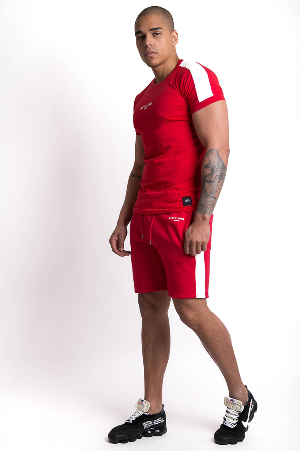 Sixth June - T-shirt logo bandes rouge