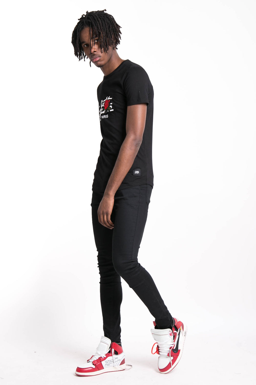 Sixth June - T-shirt grand logo patch rose noir