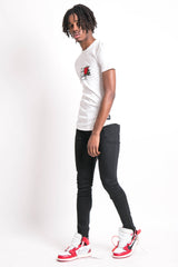 Sixth June - T-shirt grand logo patch rose blanc