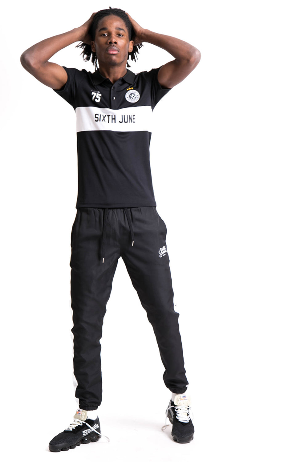 Sixth June - Maillot col football league noir