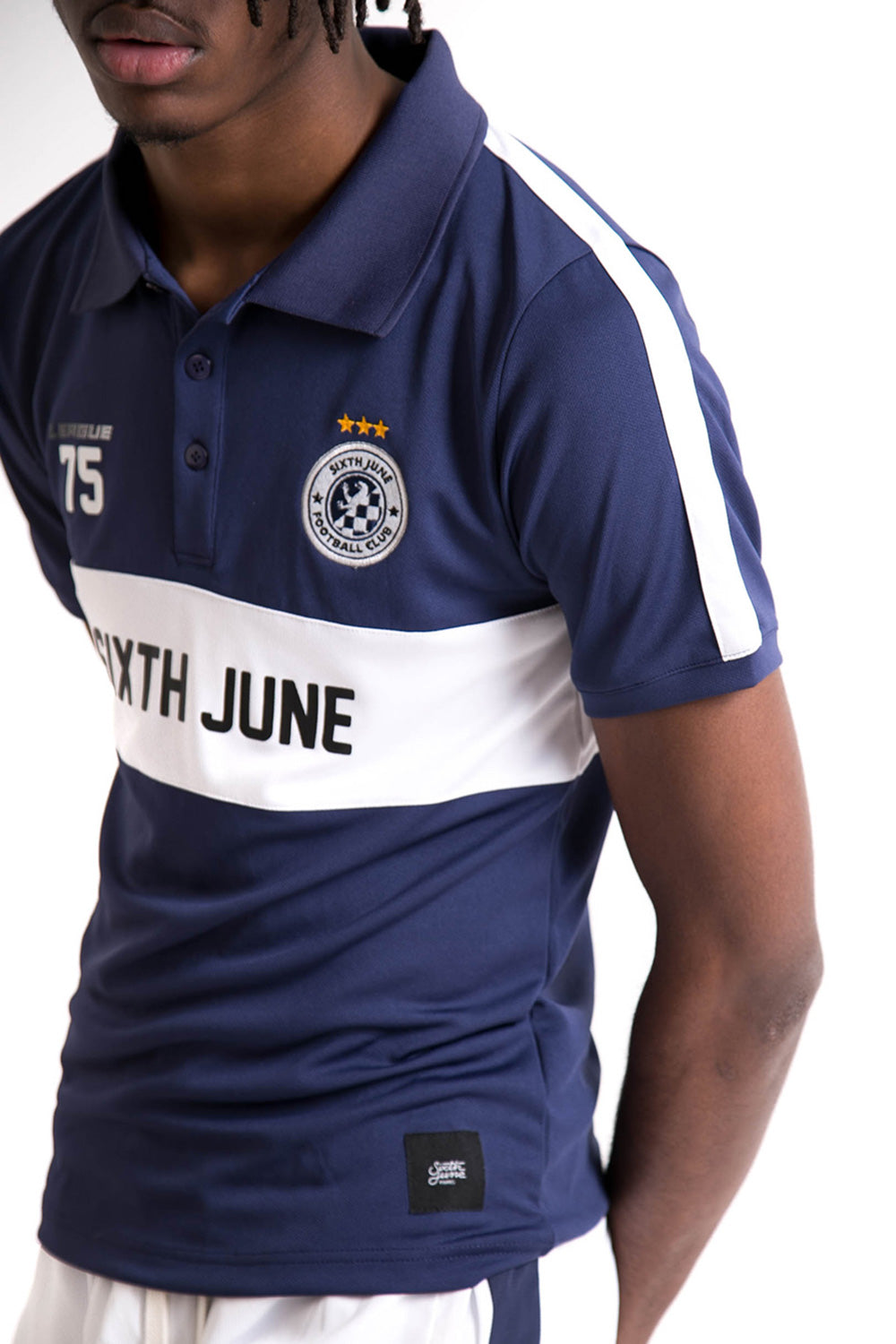 Sixth June - Maillot col football league bleu
