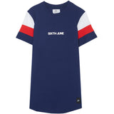 Sixth June - T-shirt manches tricolores bleu rouge blanc