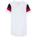 Sixth June - T-shirt manches tricolores blanc rouge bleu