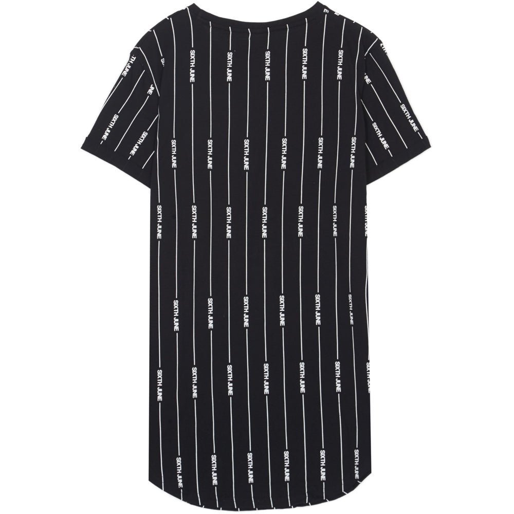 Sixth June - T-shirt baseball logomania noir