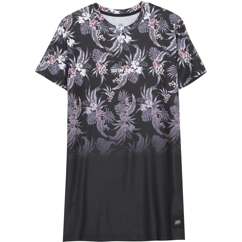 Sixth June - T-Shirt tropical dégradé noir gris