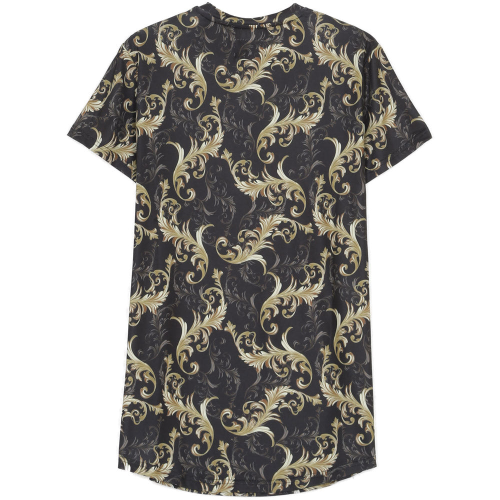 Sixth June - T-Shirt baroque all-over noir or