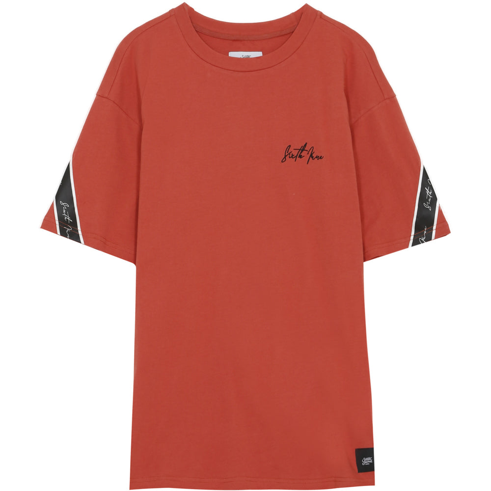 Sixth June - T-Shirt bandes dos rouge