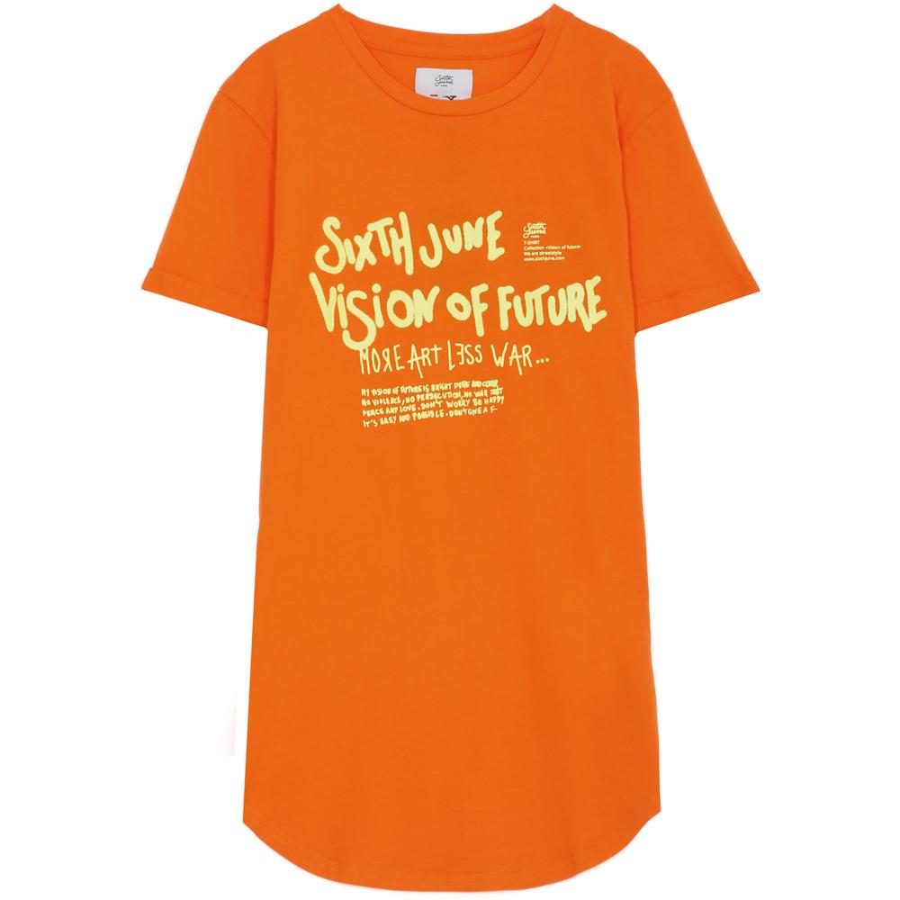 Sixth June - T-Shirt Vision of future orange