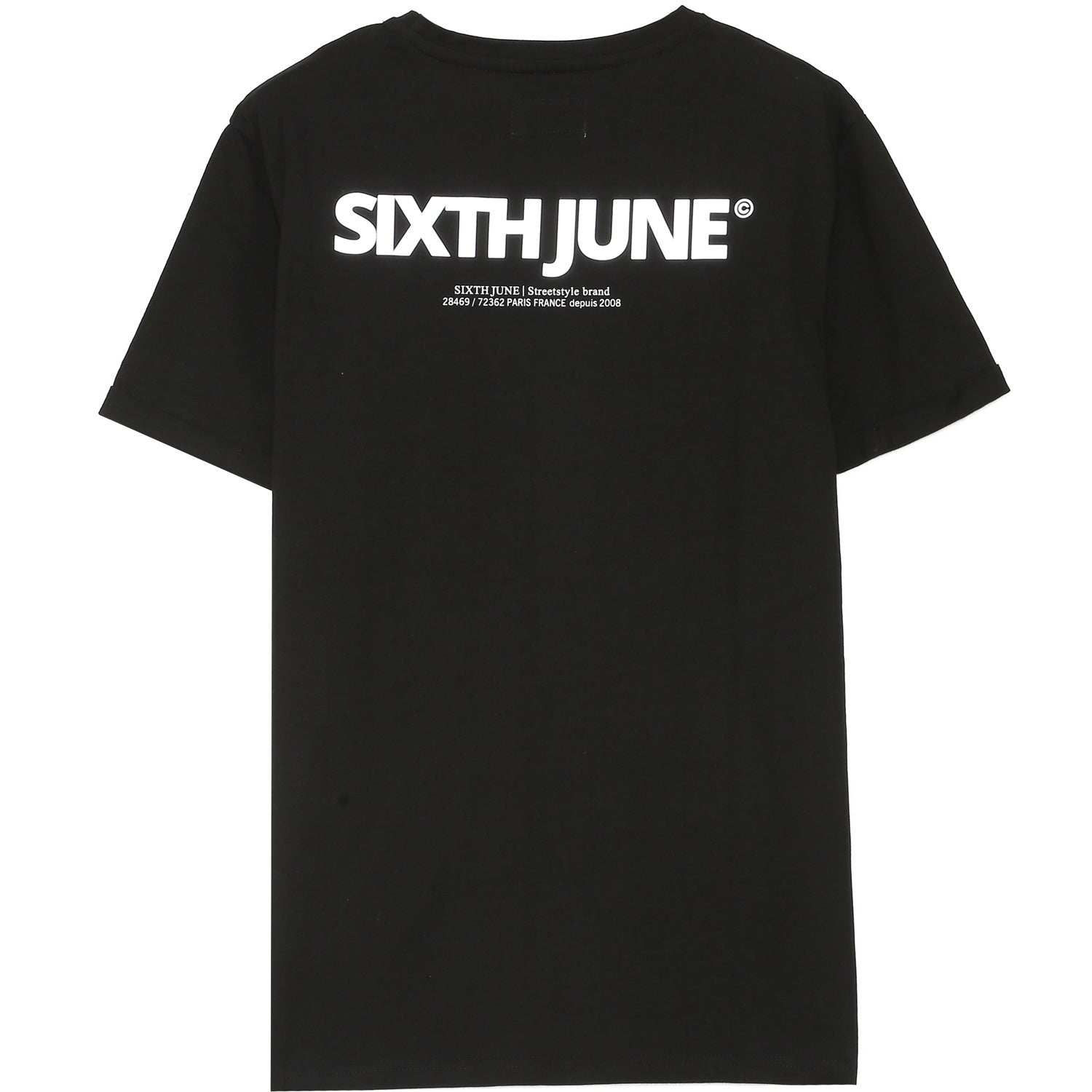 Sixth June - T-shirt logo réfléchissant arrière noir