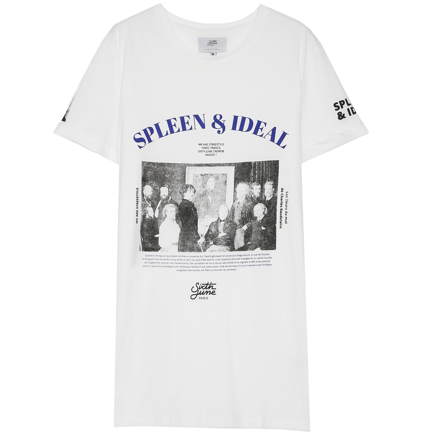 Sixth June - T-shirt spleen&ideal photo blanc