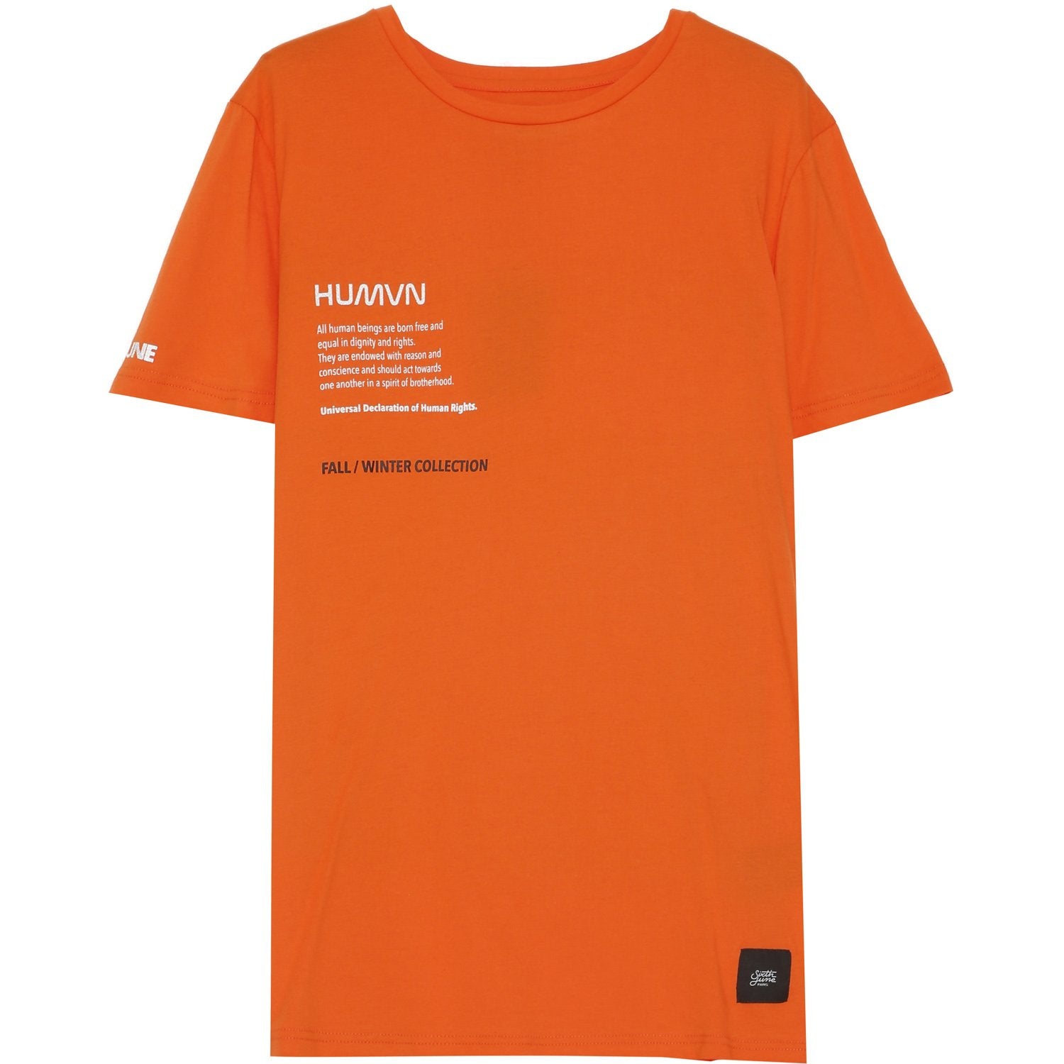 Sixth June - T-shirt poche dos réfléchissant orange