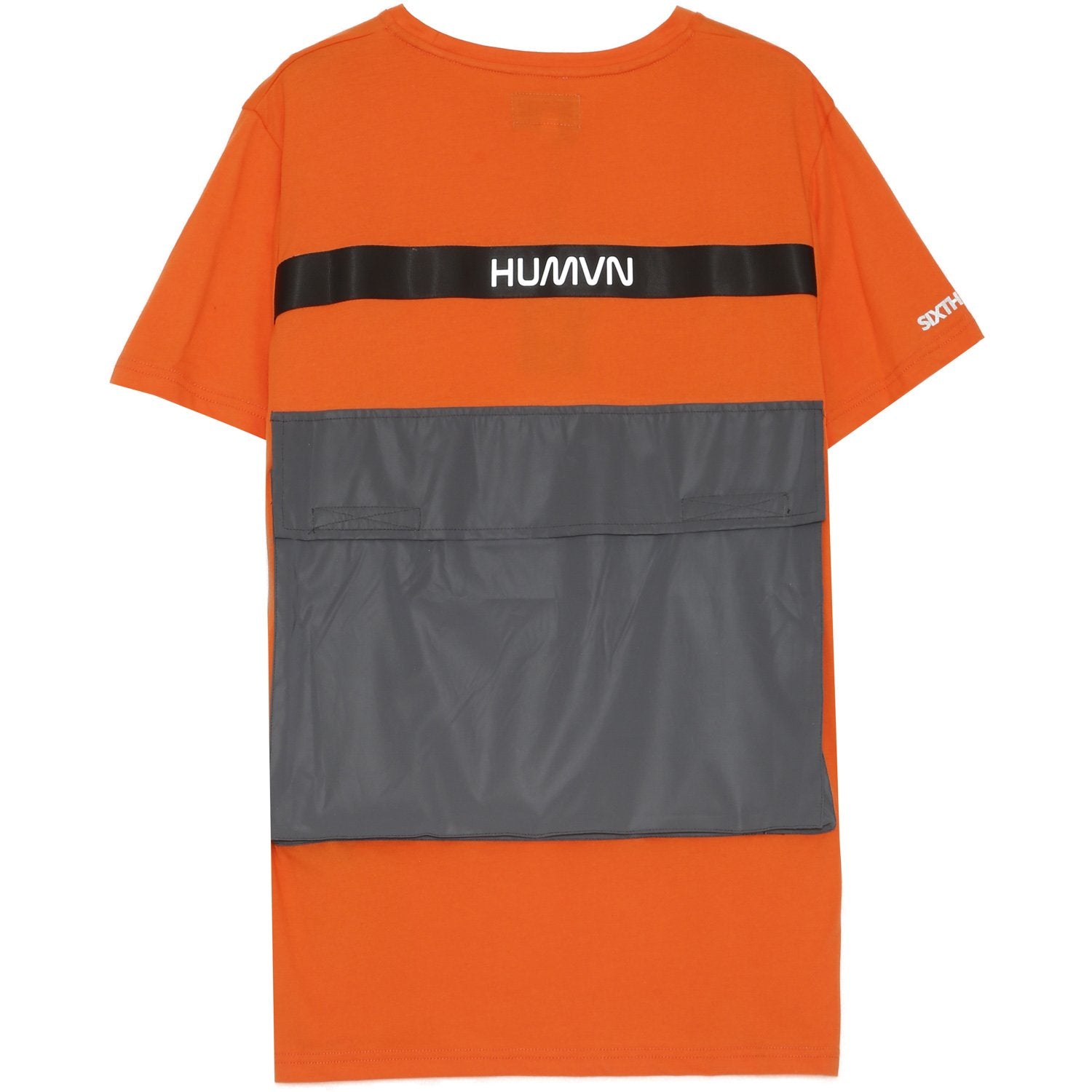 Sixth June - T-shirt poche dos réfléchissant orange