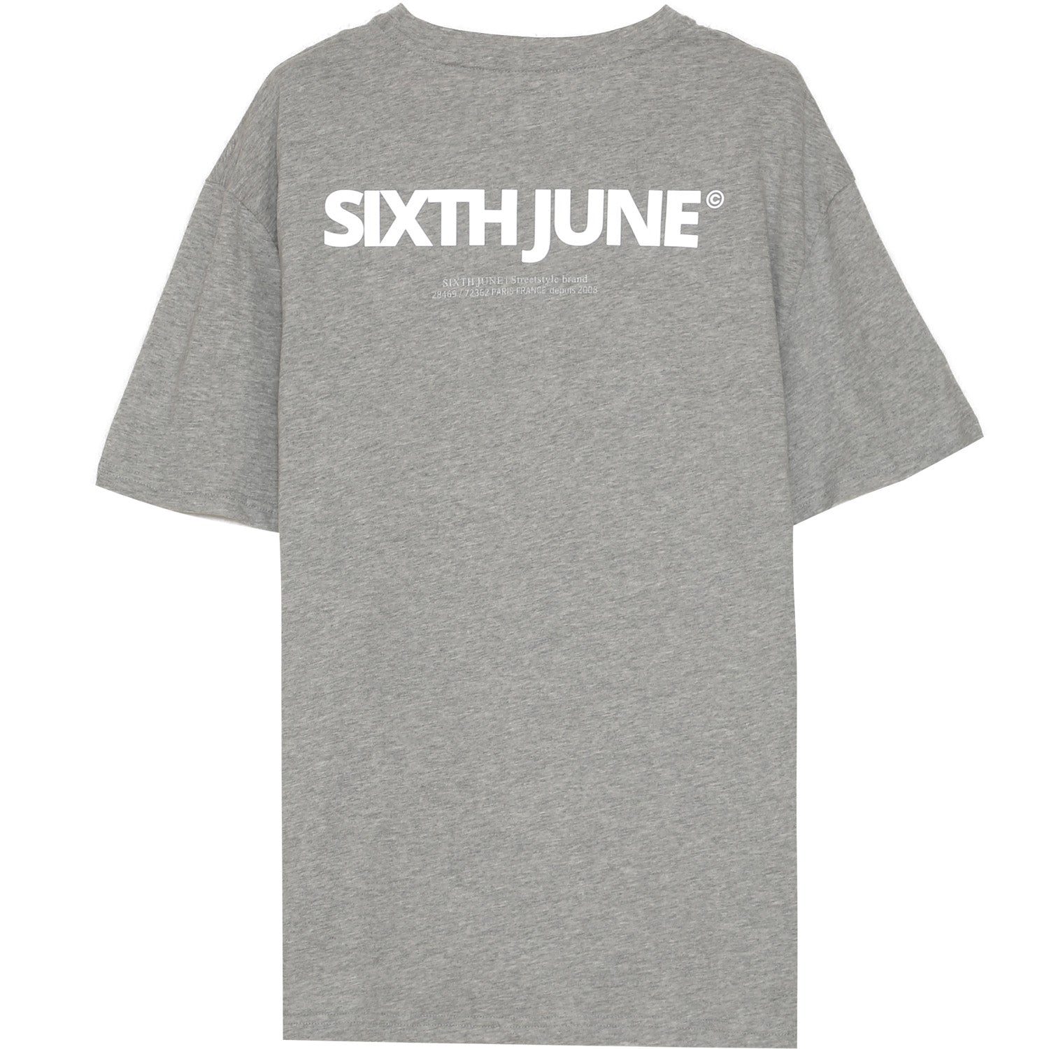 Sixth June - T-shirt réfléchissant grande poche gris