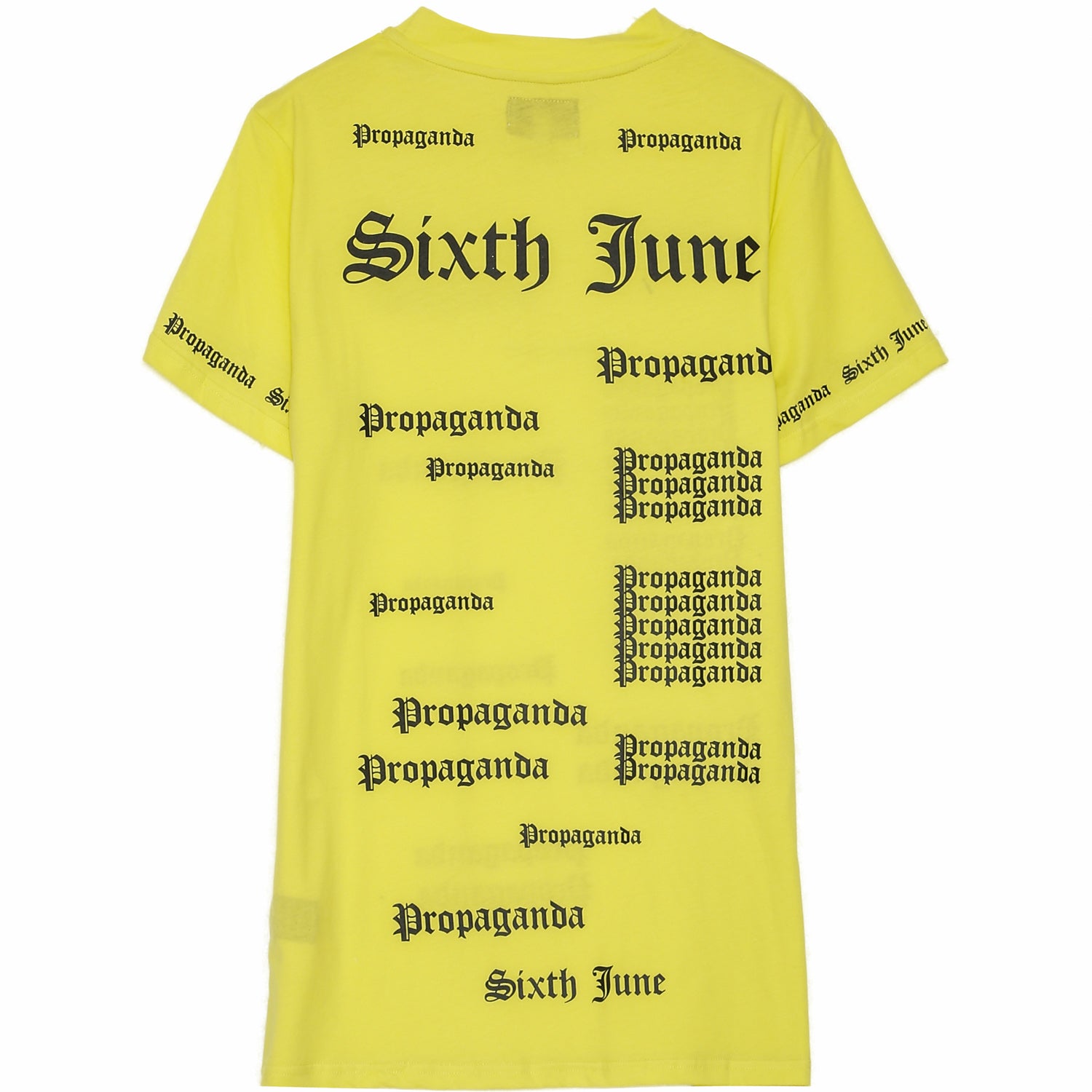 Sixth June - T-shirt imprimé Propaganda gothic jaune