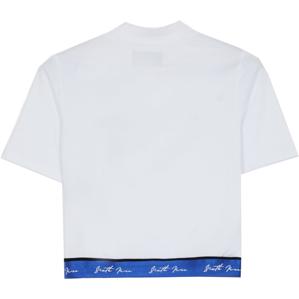 Sixth June - T-Shirt bande logo signature blanc